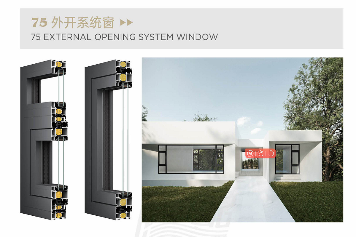Awning Window|Tilt and Turn Window|75 External Opening Syste